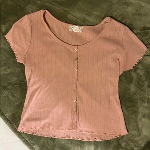 Pink Republic Flowy Button Up Blouse